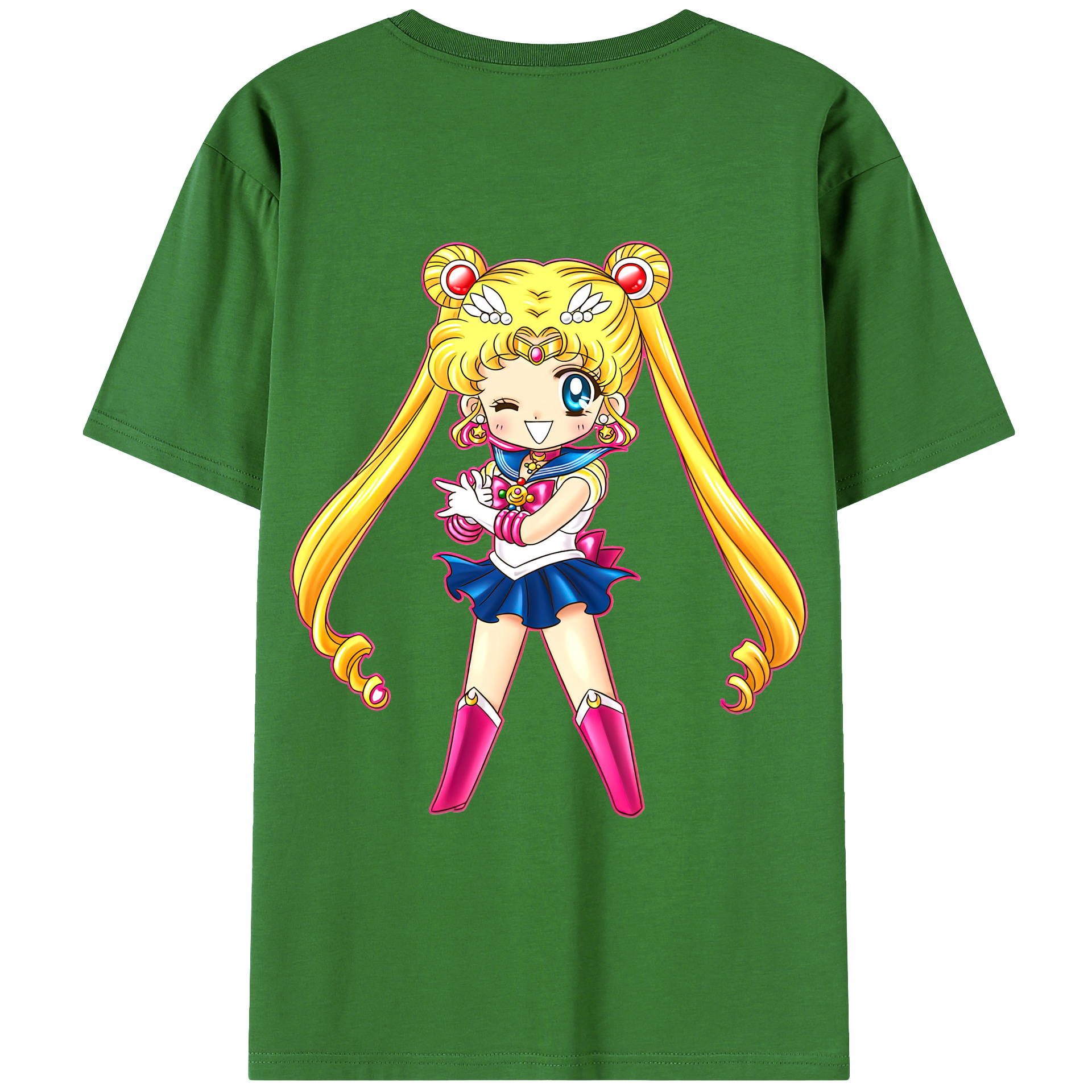 （画像用） 美少女戦士セーラームーン 月野 うさぎ つきの うさぎ Sailor Moon Tsukino Usagi レディース半袖Tシャツ(バックプリント)